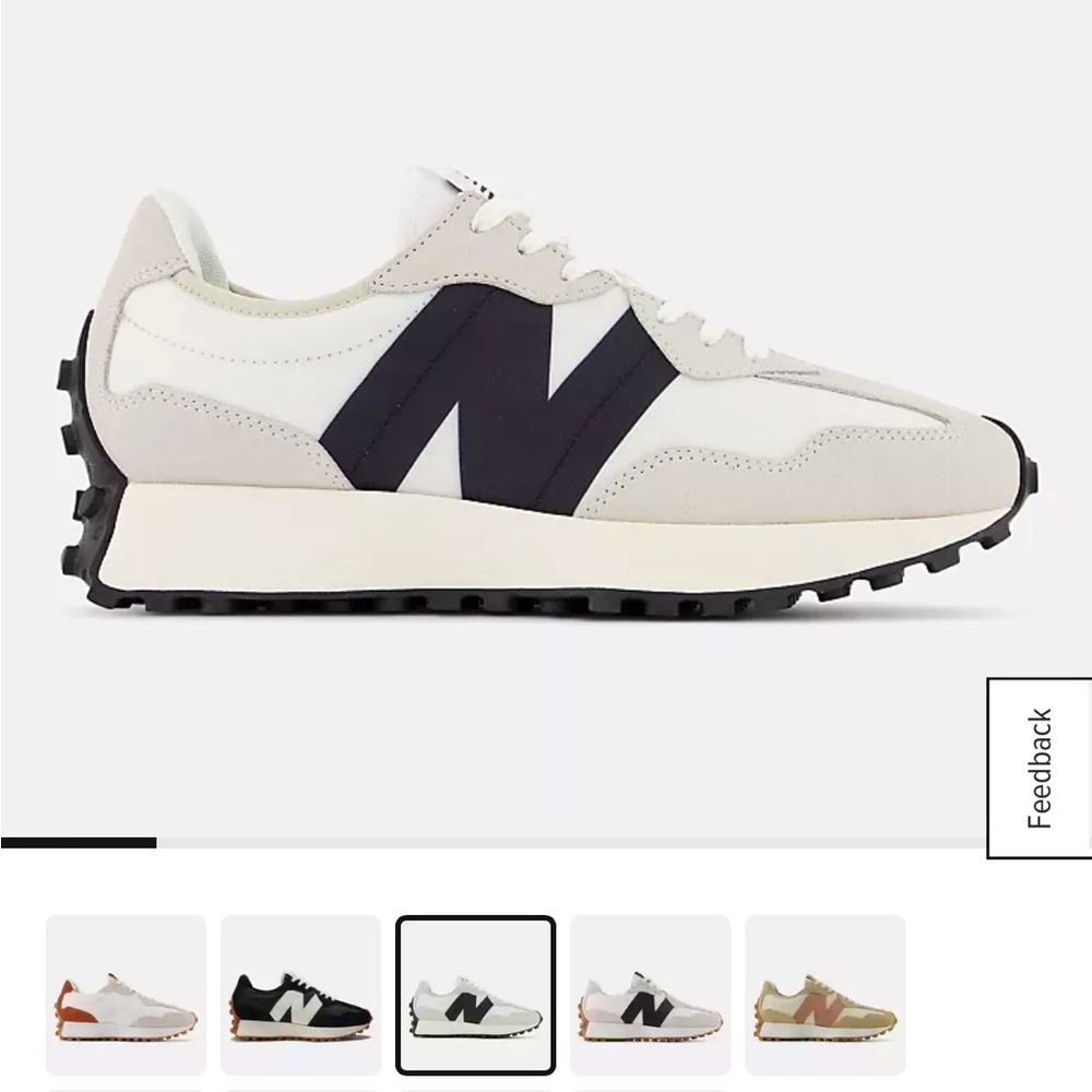 New Balance 327 Sea Salt/Black 8.5 EUC